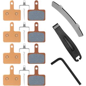 4 Pairs Sintered Metal MTB Bike Brake Pads, Ebike Scooter Brake Pads Electric Scooter Brake Pads Electric Bike Brake Pads, Compatible for Trp Tektro Shimano Brake Pads MT200 M355 M446 M315 M365