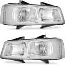 WEELMOTO Headlights Assembly for 2003-2014 Chevy Express 1500 / GMC Savana 1500; Headlight Compatible with 2003-2023 Chevy Express 2500 3500 / GMC Savana 2500 3500 Headlamp+Corner+Bumper Signal Light