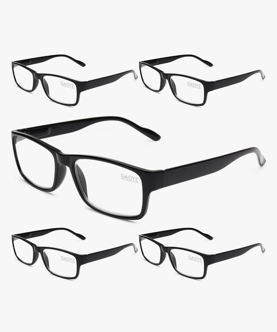 Gaoye Professional Reading Glasses for All Day - Computer Readers with Blue Light Protection - Value Pack 1.0x Strength