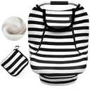 ACRABROS Car Seat Covers for Babies,All Season Infant Carseat Cover Canopy for Boys and Girls,Stretchy Adjustable Peeping Window with Mesh Cover,Warm Breathable Universal Fit,Clouds Sheep