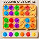 JUKUDAHU Matched Eggs Toddler Toys 1 2 3 4 Year Old - Shape Color Sorting Games, Kids Easter Eggs, Toddler Sensory Toys, Preschool Educational Boy Toy, Gifts for Baby 6-12 Months+