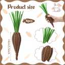 Yookeer 4 Pcs Easter Carrot Decor Rattan Rustic Brown Carrot Fake Faux Artificial Carrots Wooden for Spring Easter Baskets Filler Fireplace Tiered Tray Table Centerpiece for Farmhouse Home DIY Crafts
