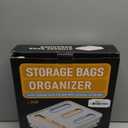 OUTXE Bag Organizer for Drawer + Fridge, Magnetic Kitchen Baggie Storage | Pantry Organization for Ziplock Plastic Food Bags | Compatible with Snack Sandwich Quart Gallon (White)