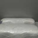 Side Sleeper Pillow for Anti-Wrinkle, Cooling Memory Foam Pillows for Neck Pain & Breathing Smoothly, Silky Satin Anti-Aging Pillow with High Low Ergonomic Design for Back and Side Sleepers (White)