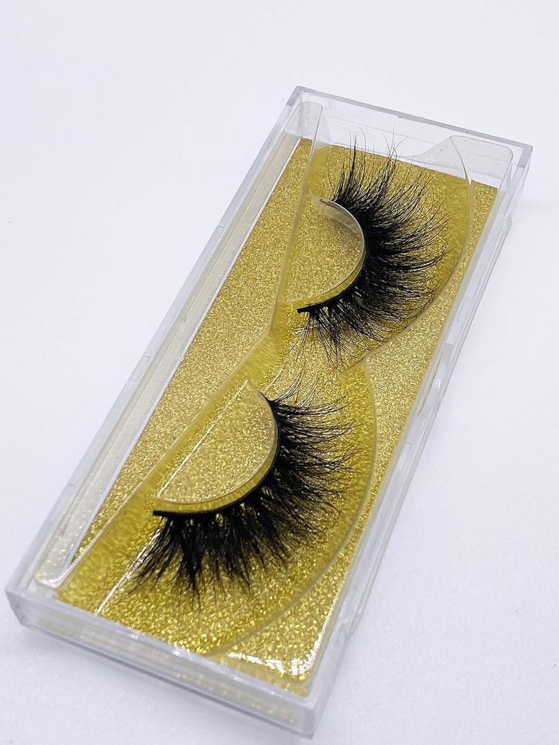 Alluring 3D Mink Lashes Reusable Strip, 100% Siberian Mink Fur False Eyelashes, Hand-made Cruelty Free Cat-Eye, Nice & Fluffy KR12