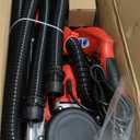 Drywall Sander, 2025 Upgraded 8-Amp Popcorn Ceiling Removal Tool with 7 Variable Speed 800-1800RPM, Drywall Sander with Vacuum Dust Collector with Extendable Handle, LED Light, 12pcs Sanding Discs,Red