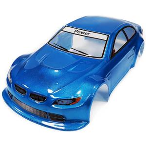 1/10 Scale E92 Style RC LEXAN Body Shell Replacement for Drift Racing Touring On-Road Car Width 200mm with Decal Sheet(Blue), Medium
