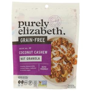 Purely Elizabeth, Coconut Cashew, Keto Granola, Grain-Free, Non-GMO, Paleo (8oz Bag) (EXP 04/10/26)