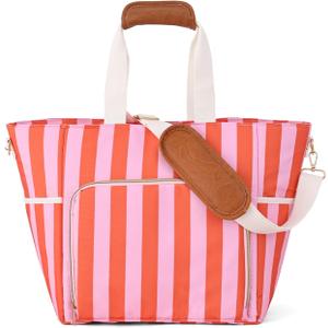 Large Insulated Soft Cooler Bag 30L with Leakproof Lining, Family Size Portable Cooler for Picnic, Beach, Camping, Travel, Orange powder