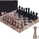 Marble Range Luxury Marble Chess Sets for Adults 15" Large Board Game
Oceanic & Black Handcrafted Stone Marble Chess Board, 2 Extra Queens, 32 Chess Pieces, Storage Box, Elegant Gift