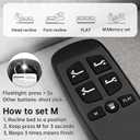 Richmat Adjustable Bed Control Box HJC25 Replacement with Wireless Remote, Head and Foot Recline Only