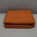 HPD Half Price Drapes - Faux Linen Curtains for Living Room (1 Panel) - 50W X 96L - Textured Room Darkening Curtains for Bedroom 96 Inches Long - Drapes for Home Decor, Desert Orange