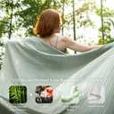 BEDELITE Cooling Waffle Twin XL Blanket Lightweight Breathable Cotton Summer Blanket of Rayon Derived from Bamboo for Hot Sleepers, Soft Throws for Bed, Couch and Sofa, Sage Green, 66x90 Inches