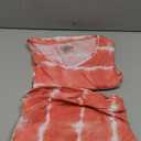 Lu's Chic Women's Cute Pajama Set Cotton Capri Loungewear Soft Short Sleeve Pjs Comfy Pants Lounge Two Piece Patterned Print Sleepwear Orange, Small