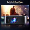 [Short Throw/Built in Apps] Projector 4K with WiFi and Bluetooth, 2000ANSI TOF Auto Focus Keystone Smart Projector for Dolby Audio Home Theater Movie, Kogata Outdoor Projector Portable Ceiling Gray