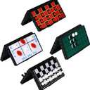 Point Games Travel Board Game Set - Bundle Pack of 4 Classic Magnetic Games, Stocking Stuffers for Kids Includes Individual Boards & Pieces