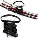 Sword Bag Sword Carry Case Back Strap Waistband for Ninja Hero Cosplay Anime Costume, Swords Not Included