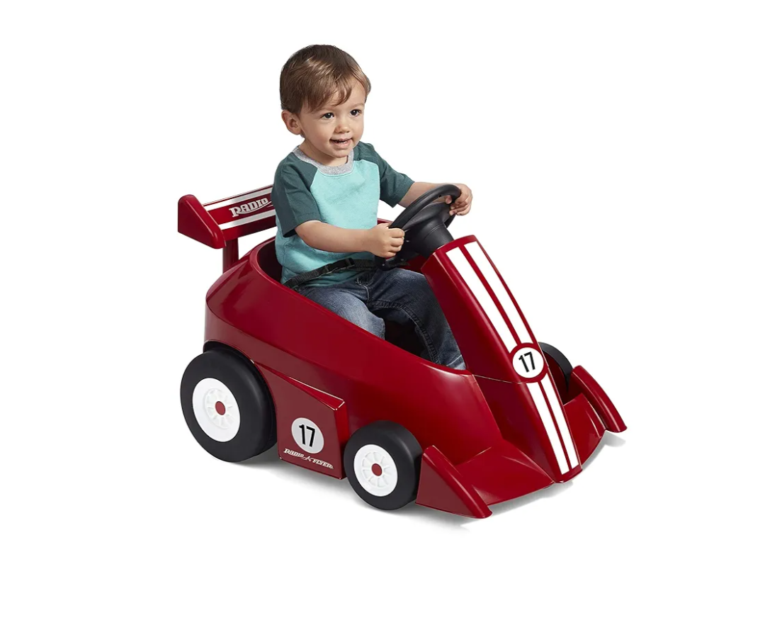 Radio Flyer Grow with Me Racer, Kids Battery Powered and Remote Control Ride On Toy, Red Toddler Ride On Toy for Ages 1.5-4 Years, Large