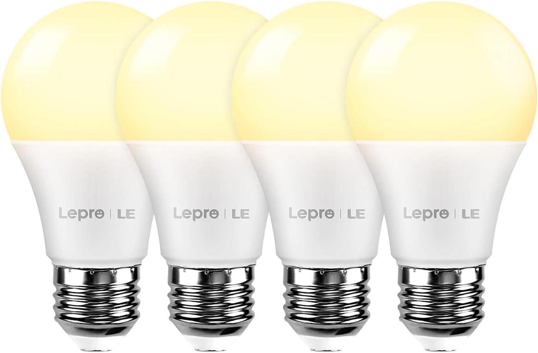 Lighting EVER LED Smart Light Bulbs, Compatible with Alexa and Google Assistant, 60 Watt Equivalent, Dimmable with App (Not Support Traditional Dimmers), Warm White 2700K, A19 E26, 2.4GHz WiFi Only