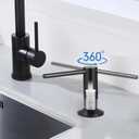 Yofidra Soap Dispenser for Kitchen Sink: Built in Sink Soap Dispenser Pump, Brushed Nickel Stainless Steel Sink Soap Dispenser with 47 Tube Kit Fit for Kitchen Bathroom in Counter (Black)