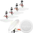 Jolux 7.5inch LED Disk Lights Surface Flush Mount Ceiling Disk Light, 4/5/6 inch Recessed Can Lights,15W=100W,5000K (Daylight), Dimmable,Easyinstall with Extension Spring Hook for Free-Length,6Pack