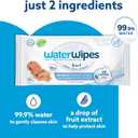WaterWipes Sensitive+ Newborn & Baby Wipes, 3-In-1 Cleans, Cares, Protects, 99.9% Water, Unscented & Hypoallergenic, 720 Count (12 Packs)