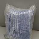 Full Comforter Sets Striped, Ocean Blue Coastal Bedding Set 7 Pieces for Boys Girls Teen, All Season Bed in a Bag for Dorm with Sheets, Pillowcases & Shams