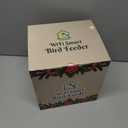 Smart Bird Feeder with Camera, AI Identify Birds Species Solar Powered, 2K HD Video Bird House with Camera, Instant Arrival Alerts, Waterproof Squirrel Proof, Gift for BirdLovers, 2.4GHz WiFi, Green