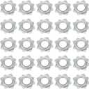 25 Pack 4 Inch Lazy Susan Hardware Kit, Zinc-Plated Swivel Plate, Square Rotating Bearing Turntable for Serving Trays, Kitchen Storage Racks, Craft Project