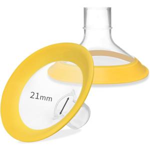 PumpMom-us 21mm Breast Shields Compatible with Medela Breast Pump Parts, Replace Flange Accessories for PersonalFit, Freestyle, Harmony, PersonalFit Flex Breast Shield