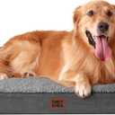 EHEYCIGA Orthopedic XL Dog Beds for Extra Large Dogs with Removable Washable Cover for Crate, Grey, 41x27