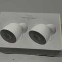 Google Nest Cam Outdoor (Wired, 2nd Gen) - 2 Pack - Security Camera with 2K Video and Gemini, Night Vision, 2-Way Audio - Works with Google Home - 2025 Model - Snow