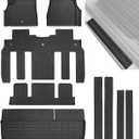 TAPTES Floor Mats & Cargo Mat,Door Sill Guards for Chevy Traverse 2009–2017