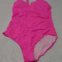 Womens One Piece Swimsuit Tummy Control - Slimming Bathing Suit V Wired Full Coverage 2025 Swimwear (XX-Large, Hot Pink)