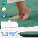 1.3" Thick Baby Floor Play Mat 50x50, Basic Padded Foam Mat for Tummy Time Crawling, Non Slip Cushioned for Babies Toddlers Infants Kids (Dark Green)