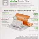 Mepilex Border Flex 4 x 4 in (10 x 10 cm) Hospital Grade Dressings for Skin Tears, Minor Burns and Cuts Waterproof Adhesion for Up to 7-Day Use