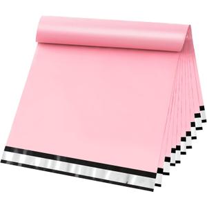 Famagic Poly Mailers, 200pc 12x15.5 Inch Shipping Bags, Chic Opaque Packaging Bags for Small Business, Tearproof Mailing Envelopes for Clothing Supplies, Self Seal Mailers Bags Light Pink