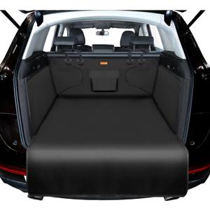 Alfheim Cargo Liner for Dog - Nonslip Waterproof Pet Dog Back Seat Cover - Durable Washable Boot Liner Mat Travel, Universal for Medium Small Car Truck SUV (Black)