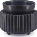 Ceramic Wax Melt Warmer 3-in-1 Candle Wax Warmer for Scented Wax Melter Electric Fragrance Wax Burner for Home Office Bedroom Gift & Decor (Black)