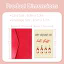2 x Funny Valentines Day Card for Boyfriend Girlfriend, Hot Stuff Happy Valentines Day Card with Red Envelope and Sticker for Him Her (#057)