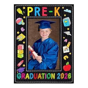PETCEE Pre-K Graduation Gift - Pre K Graduation Picture Frame 2026 4"x 6" Colorful Leather Preschool Grad Gifts Decorations for Kids Boys Girls Son Daughter Graduating Students