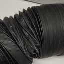 VIVOSUN 6 Inch 25 Feet Black Non-Insulated Flex Air Aluminum Ducting for HVAC Ventilation w/Two 6 Inch Stainless Steel Clamps