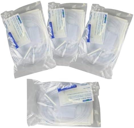 Disposable Enema Bag Set with 1500 ml Enema Bag, 60 Inches Tubing, Clamp for Colon Cleansing (Pack of 5