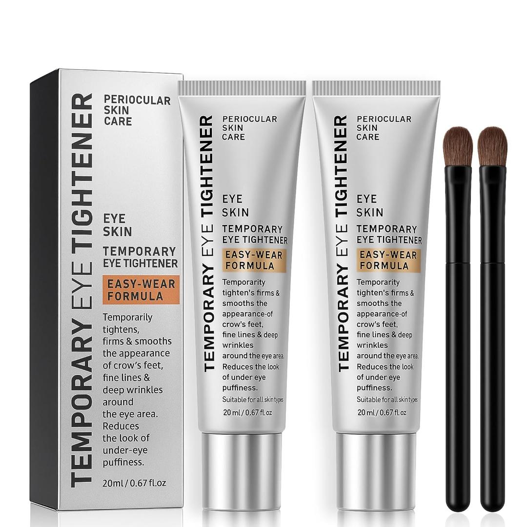 Perfection Eye Tightening Cream with Precision Brush 2PCS Instant Firming & Lifting Eye Cream for Wrinkles, Puffiness & Fine Lines Cooling Applicator for Smooth, Youthful Eyes