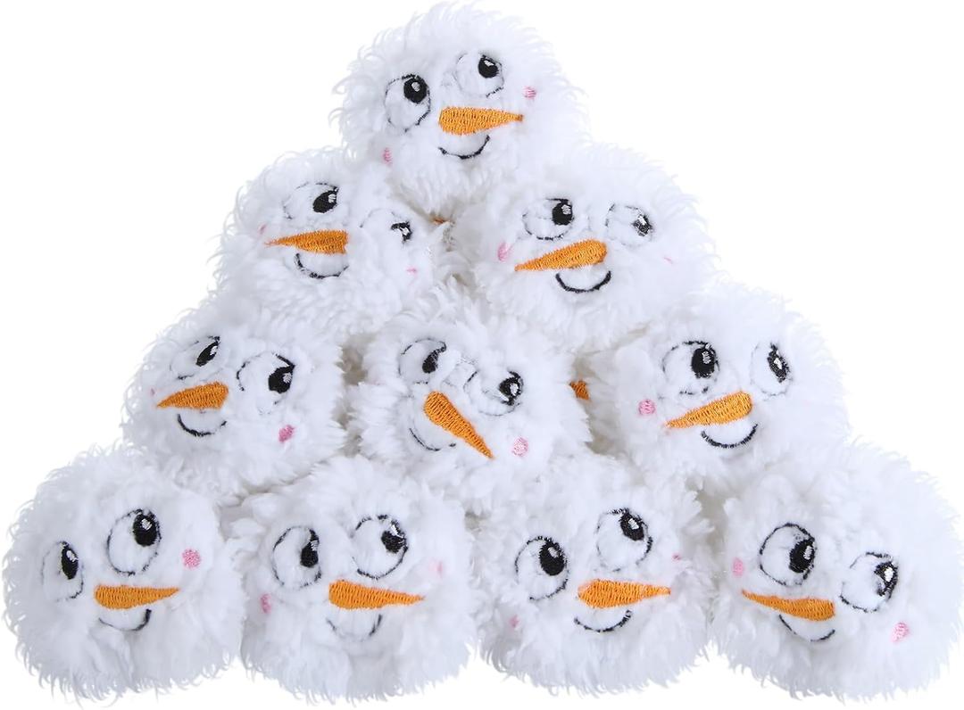 Skylety 20 Pcs Plush Snowball for Indoor Outdoor Stuffed Snowman Toys Snowball Fun Set for Snow Games Decorations(Cute Series)