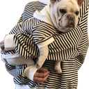 Matching Dog and Owner Clothes - Mom Dad Dog Sweatshirt Hoodie Separately Sold, Striped Sweaters for Small Dogs Cats,Cat Birthday Christmas Outfits (Large, Pet-Black) (Pet L - Chest 17.3")