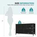 OLIXIS 5 Drawer Black Dresser for Bedroom, Closet Chest Organizer Furniture, 39.4"D x 11.8"W x 20.9"H