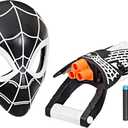 Spider-Man Marvel Symbiote Tri-Shot Blaster & Mask, Role Play Gauntlet & Mask for Costume Additions, Super Hero Toys for Kids Ages 5+
