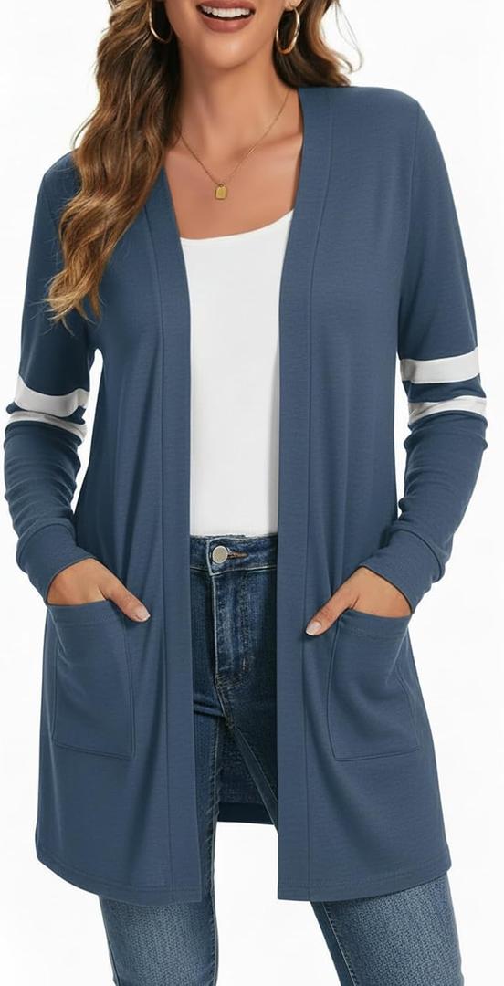Lightweight Cardigan for Women Long Sleeve Sweater Office (XXXL)