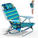 Portable Backpack Beach Chair for Adults,Stripe